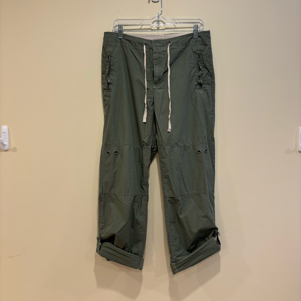 GAP Olive Green Drawstring Utility Pants Size 8 - Picture 4 of 6